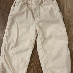 Zara toddler soft, pocket lace detail, cream Pants